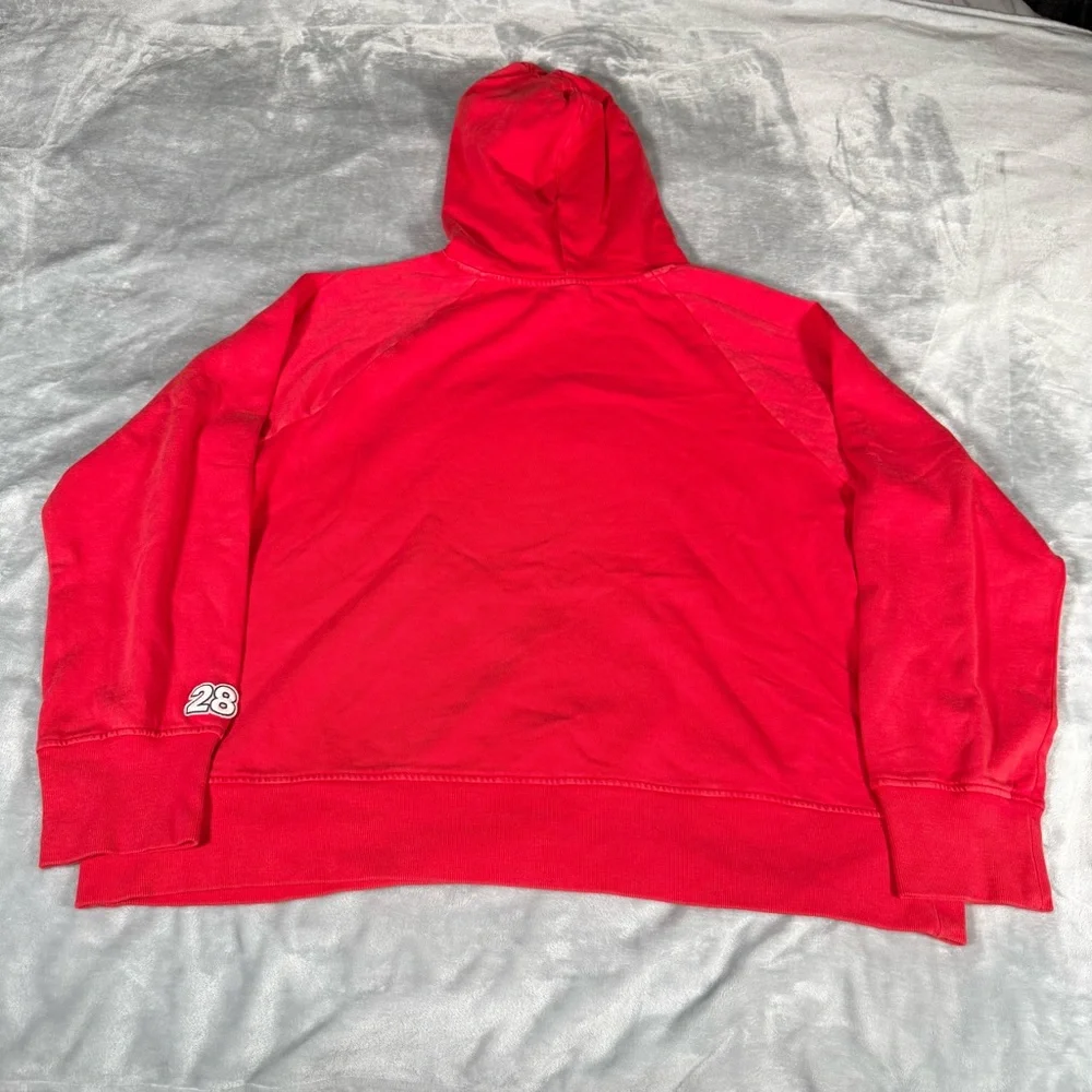 Disney Good Times Graphic Hoodie Mens XL Boxy Oversized Fit Washed Red NEW - Picture 5 of 8